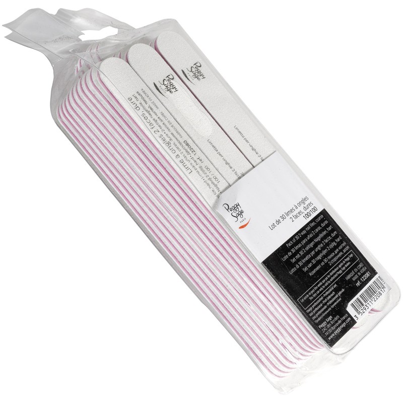 Peggy Sage Λίμα Νυχιών Λευκή 100/100 - 30τμχ