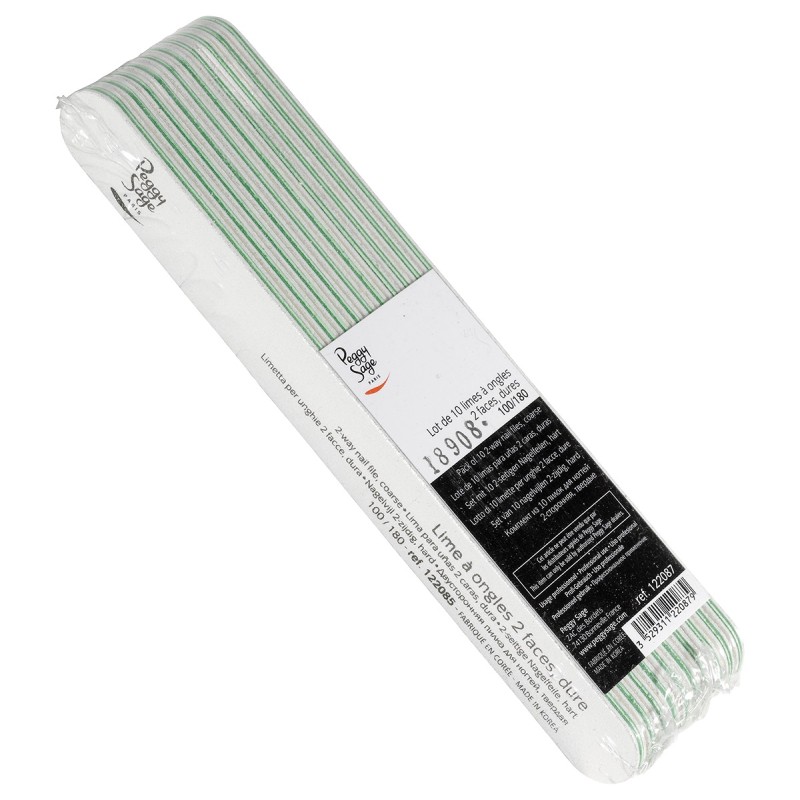 Peggy Sage Λίμα Νυχιών Λευκή 100/180 - 10τμχ