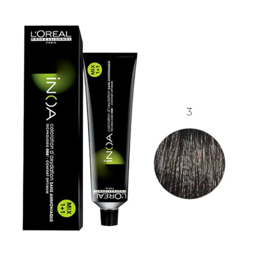 Βαφή Μαλλιών L΄Oreal Inoa 3 Καστανό Σκούρο - 60ml