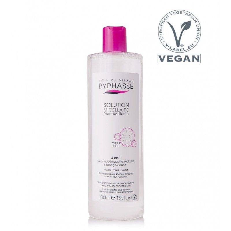 BYPHASSE Ντεμακιγιάζ για Ξηρή, Ερεθισμένη και Ευαίσθητη επιδερμίδα 500ml