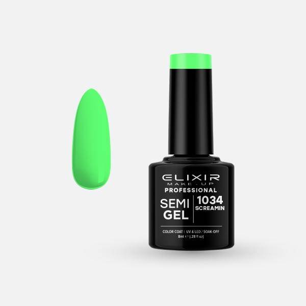 Elixir Make Up Semigel Color Coat Soak Off 1034 Screamin 8ml