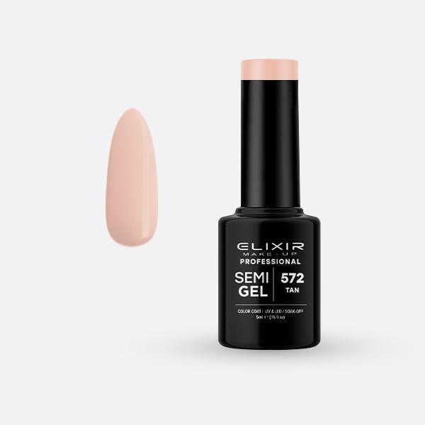 Elixir Make Up Semigel Color Coat Soak Off 572 Tan 5ml