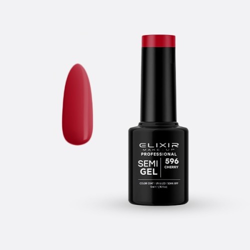 Elixir Make Up Semigel Color Coat Soak Off 596 Cherry 5ml