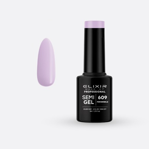 Elixir Make Up Semigel Color Coat Soak Off 609 Periwinkle 5ml