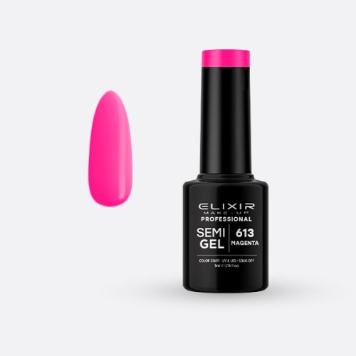 Elixir Make Up Semigel Color Coat Soak Off 613 Magenta 5ml