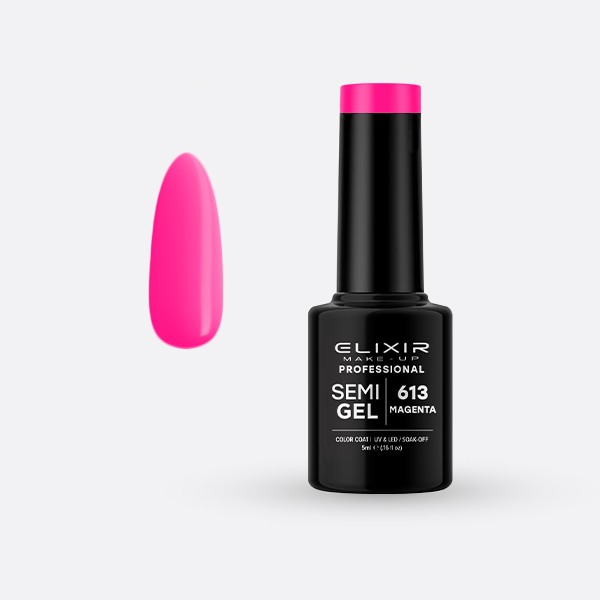 Elixir Make Up Semigel Color Coat Soak Off 613 Magenta 5ml