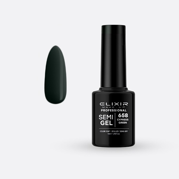 Elixir Make Up Semigel Color Coat Soak Off 658 Cypress Green 5ml