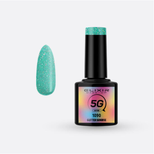 Elixir 5G Glitter Semi Gel - 1090 Glitter Sunrise 8ml