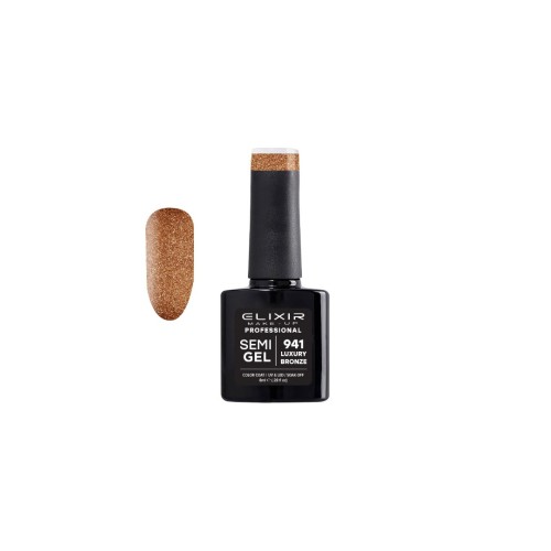 Elixir Make Up Semigel Color Coat Soak Off 941 Luxury Bronze 8ml