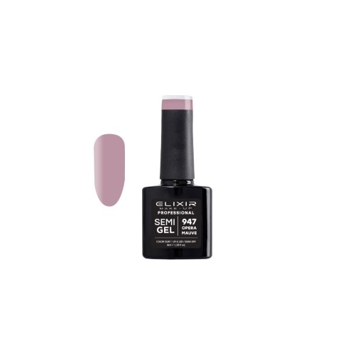 Elixir Make Up Semigel Color Coat Soak Off 947 Opera Mauve 8ml