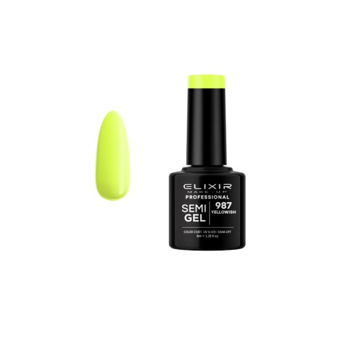Elixir Make Up Semigel Color Coat Soak Off 987 Yellowish 8ml