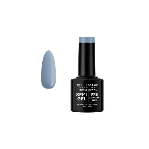 Elixir Make Up Semigel Color Coat Soak Off 978 Carolina Blue 8ml