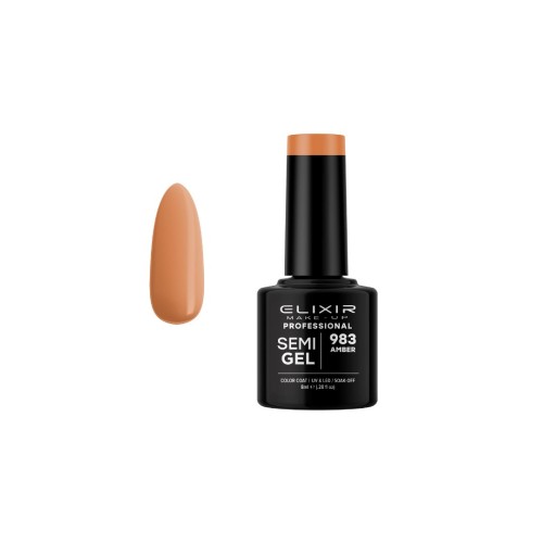 Elixir Make Up Semigel Color Coat Soak Off 983 Amber 8ml