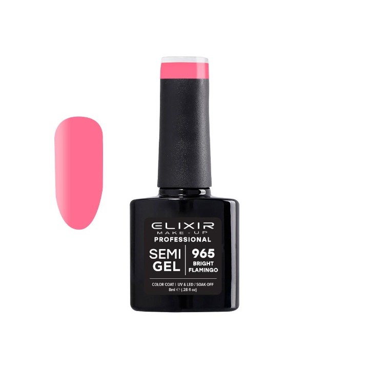 Elixir Make Up Semigel Color Coat Soak Off 965 Flamingo 8ml