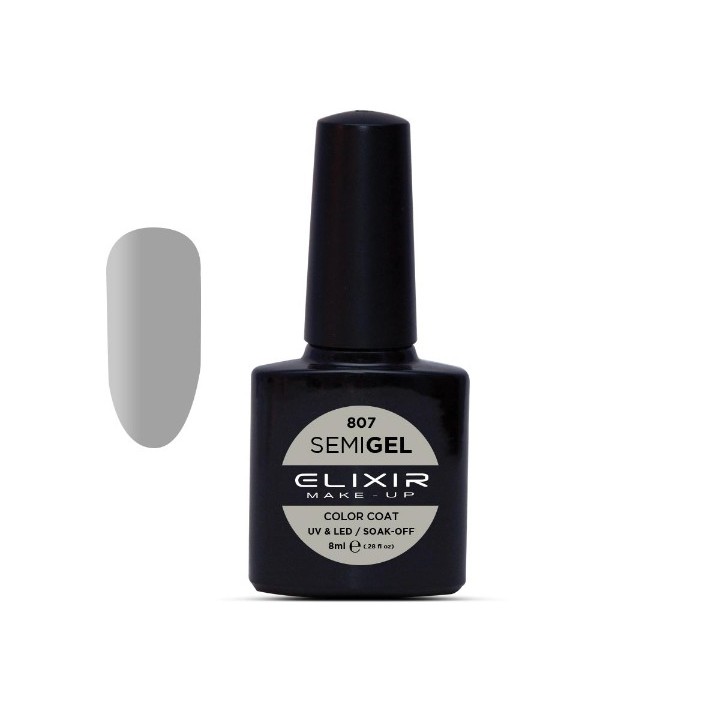 Elixir Make Up Semigel Color Coat Soak Off 807 Platinum 8ml