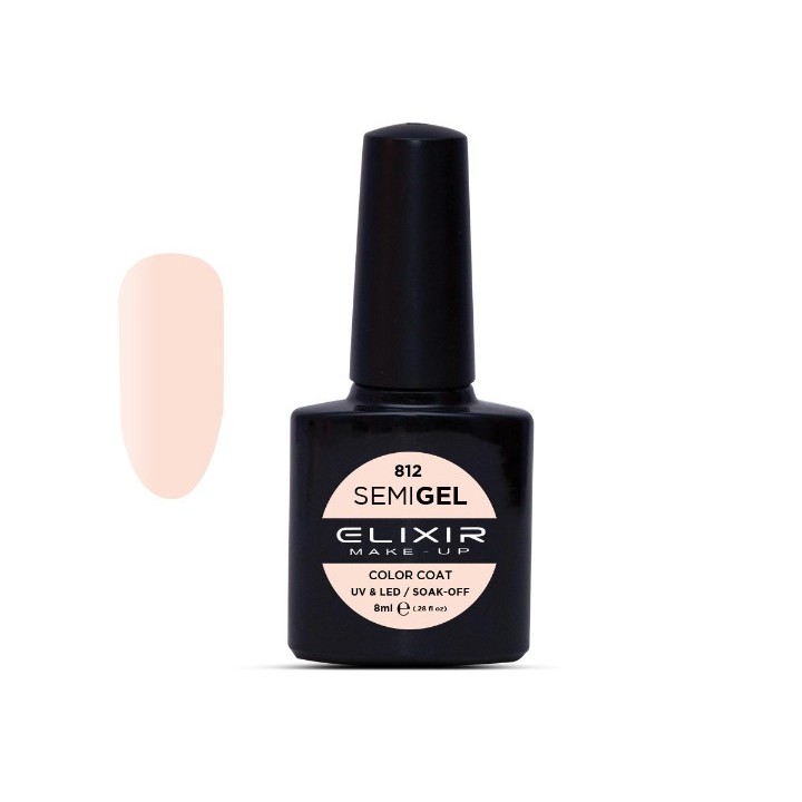 Elixir Make Up Semigel Color Coat Soak Off 812 Lemonade 8ml