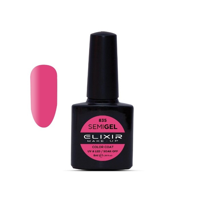 Elixir Make Up Semigel Color Coat Soak Off 835 Dogwood Rose 8ml