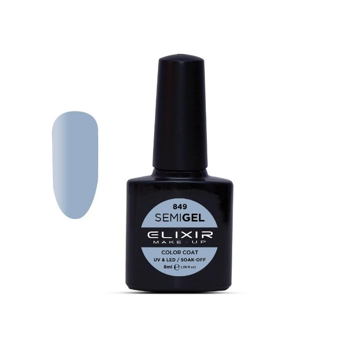 Elixir Make Up Semigel Color Coat Soak Off 849 Baby Blue Eyes 8ml