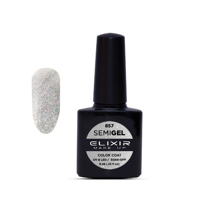 Elixir Make Up Semigel Color Coat Soak Off 857 Multi Transparent 8ml