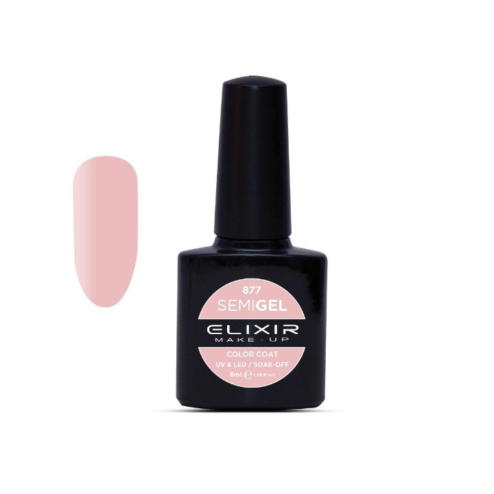 Elixir Make Up Semigel Color Coat Soak Off 877 Light Pink 8ml