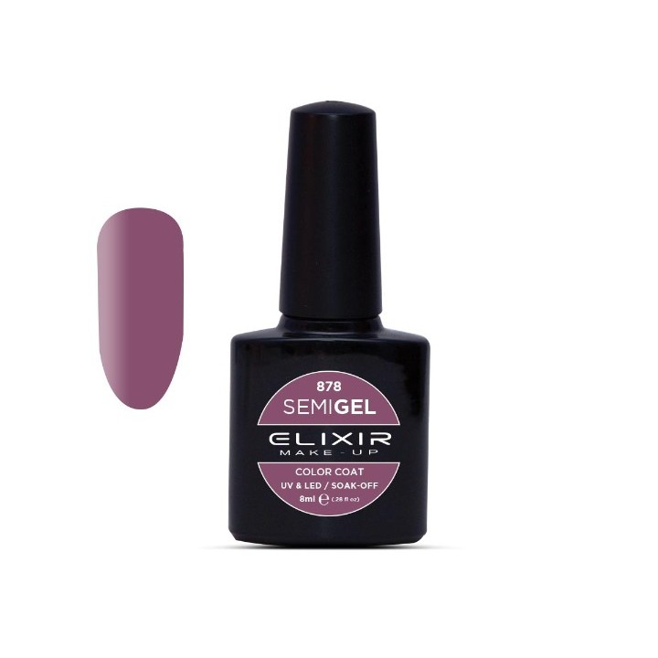 Elixir Make Up Semigel Color Coat Soak Off 878 Super Pink 8ml