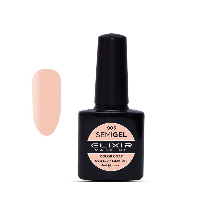 Elixir Make Up Semigel Color Coat Soak Off 905 Tea Rose 8ml