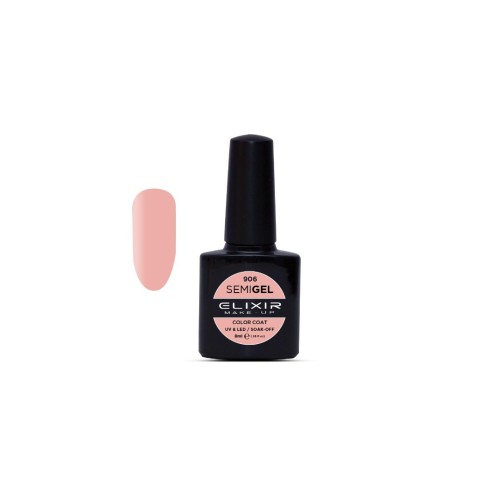 Elixir Make Up Semigel Color Coat Soak Off 906 Salmon Pink 8ml