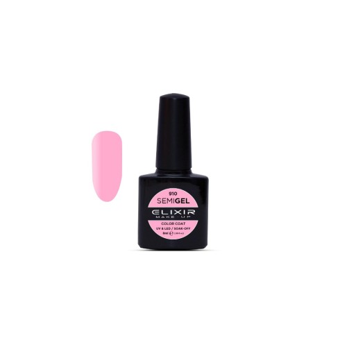Elixir Make Up Semigel Color Coat Soak Off 910 Rose Pink 8ml