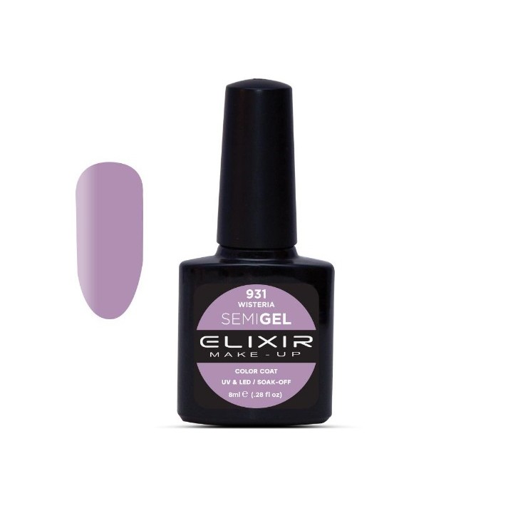 Elixir Make Up Semigel Color Coat Soak Off 931 Wisteria 8ml