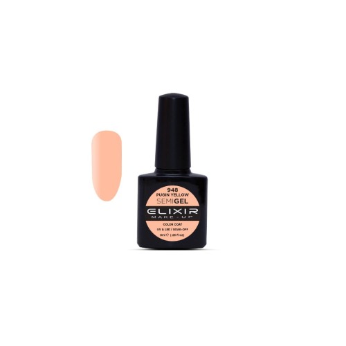 Elixir Make Up Semigel Color Coat Soak Off 948 Pugin Yellow 8ml
