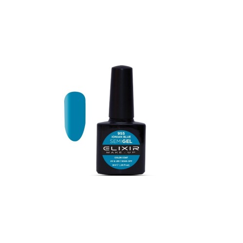 Elixir Make Up Semigel Color Coat Soak Off 955 Ionian Blue 8ml