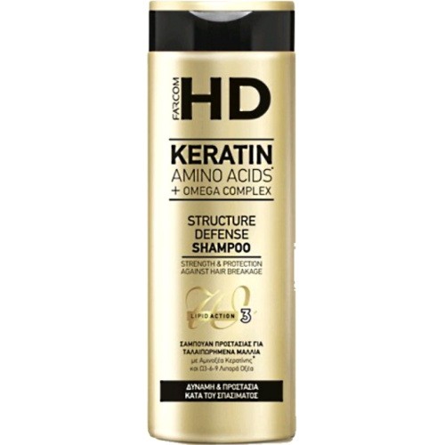 Farcom HD Keratin  Σαμπουάν Structure Defense για Ταλαιπωρημένα Μαλλιά 400ml