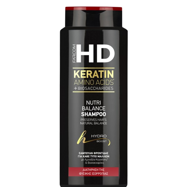 Farcom HD Keratin Nutri Balance Σαμπουάν Όλους τους Τύπους Μαλλιών 750ml