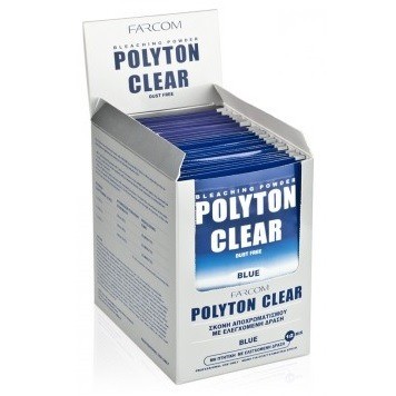 Farcom Polyton Clear Σκόνη Αποχρωματισμού Μπλε 15gr