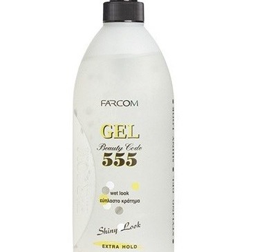 FARCOM 555 Gel Μαλλιών Extra Wet Look 600ml