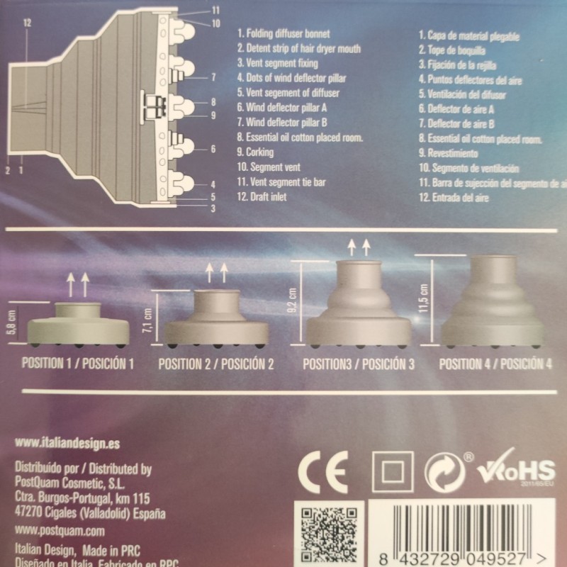 ID Italian Silicone Hair Dryer Diffuser – Φυσούνα σιλικόνης για σεσουάρ