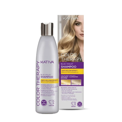 Kativa Color Therapy Blue Violet Shampoo 250ml – Σαμπουάν Εξουδετέρωσης των Κίτρινων Τόνων
