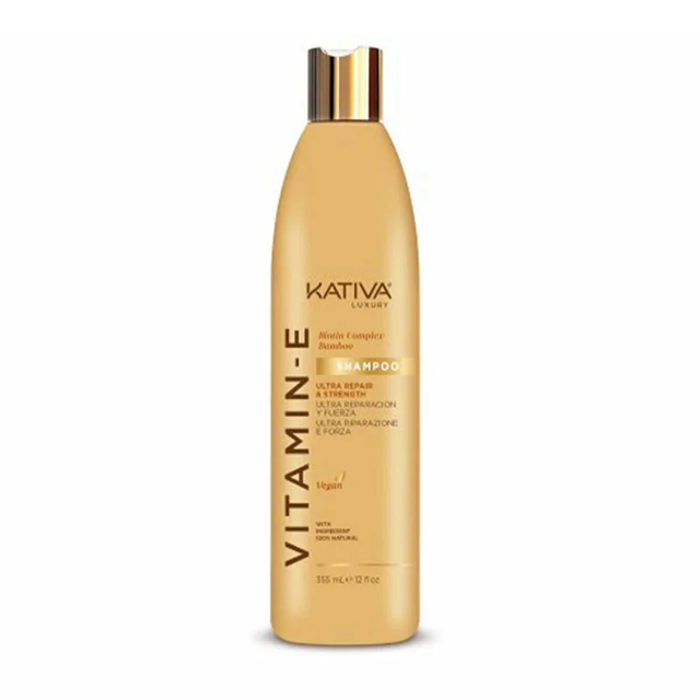 Kativa Biotina & Bamboo Vitamin E Shampoo 355ml – Σαμπουάν Ενυδάτωσης Για Όλους Τους Τύπους Μαλλιών