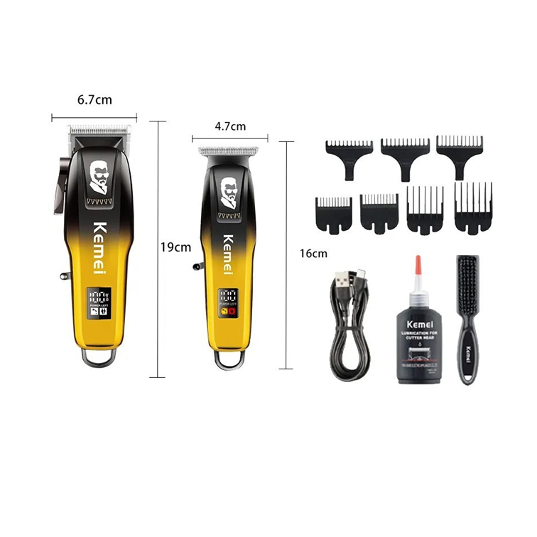 Kemei Επαγγελματικό Σετ Επαναφορτιζόμενης Κουρευτικής Μηχανής KM-8501