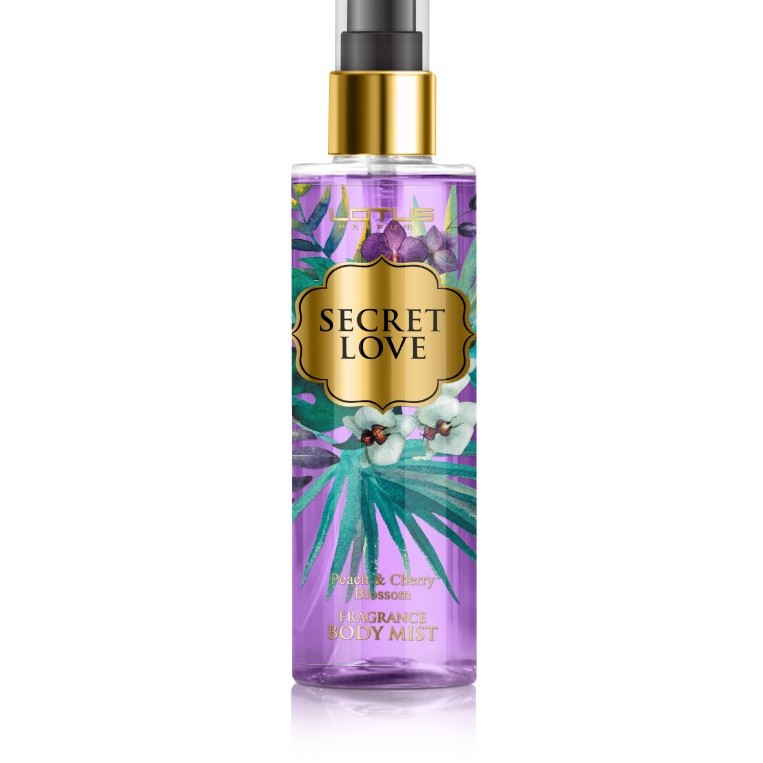 Body Mist Lotus Secret Love Peach and Cherry Blossom 210ml