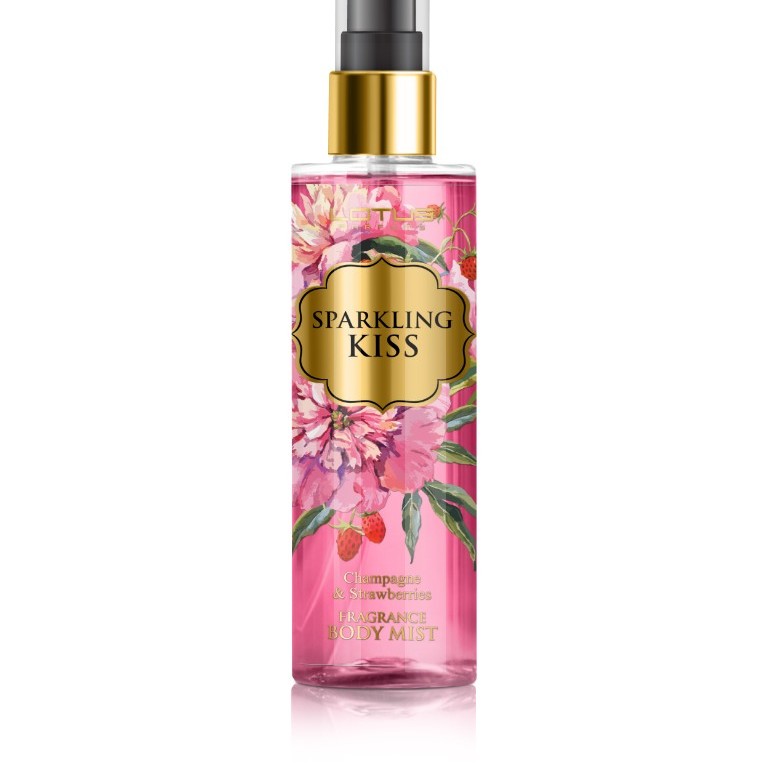 Body Mist Lotus Sunny Passion Sparkling Kiss Champagne and Strawberries 210ml