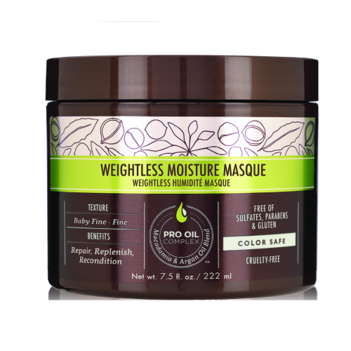 Macadamia Professional Vegan Weightless Repair Masque 222ml - Εντατική Μάσκα Αναδόμησης για Λεπτά Μαλλιά