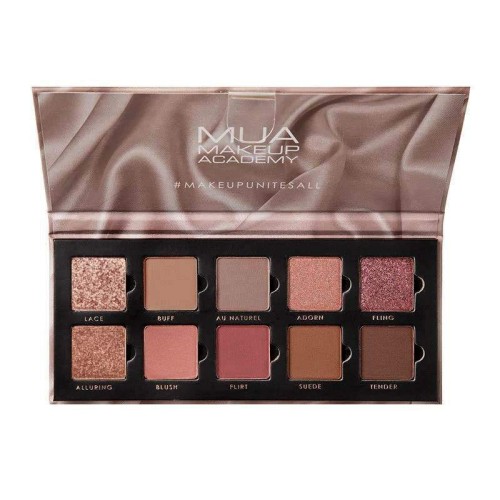MUA 10 Shade Eyeshadow Palette - Silk Nudes