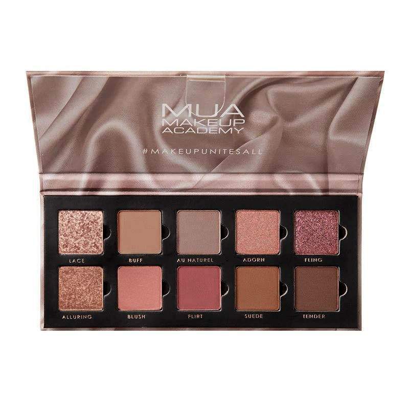 MUA 10 Shade Eyeshadow Palette - Silk Nudes