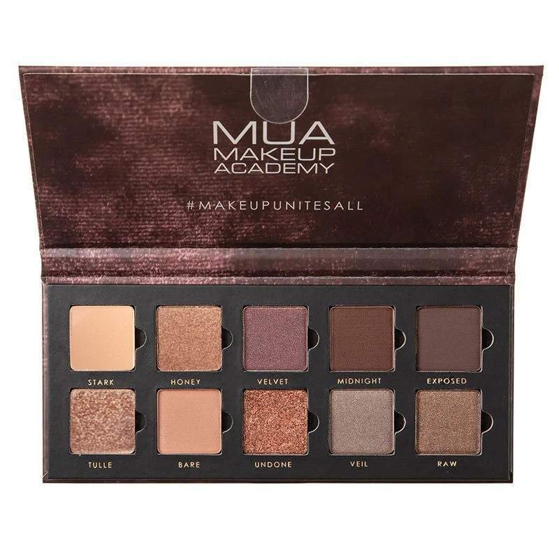 MUA 10 Shade Eyeshadow Palette - Velvet Nudes