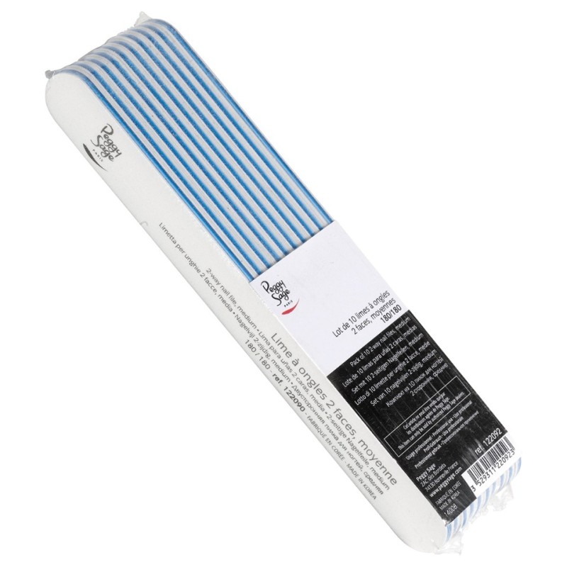 Peggy Sage Λίμα Νυχιών Λευκή 180/180 - 10τμχ