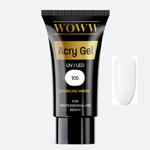 AcryGel Woww 105 Sparkling White 30ml