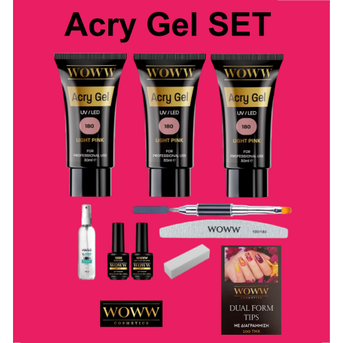 AcryGel Set Woww Cosmetics