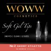 Soft Gel Tips Woww - Gel Tips No2 Short Stiletto 240 τεμάχια