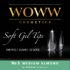 Soft Gel Tips Woww - Gel Tips No3 Medium Almond 240 τεμάχια